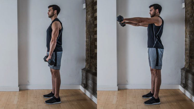 Front Arm Raises With a Dumbbell